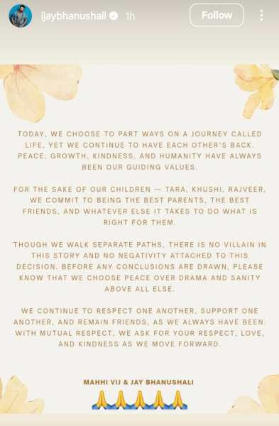 Jay Bhanushali and Mahhi Vij get divorced