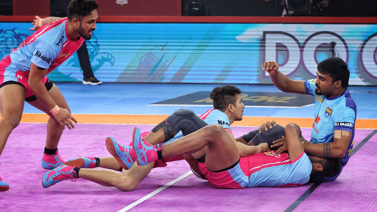 File photo of a  Pro Kabaddi league match between Bengal warriors and Jaipur Pink Panthers (Express Photo by Nirmal)