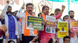 Save Kogilu, Remove Illegal Immigrants' protest