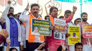 Save Kogilu, Remove Illegal Immigrants' protest