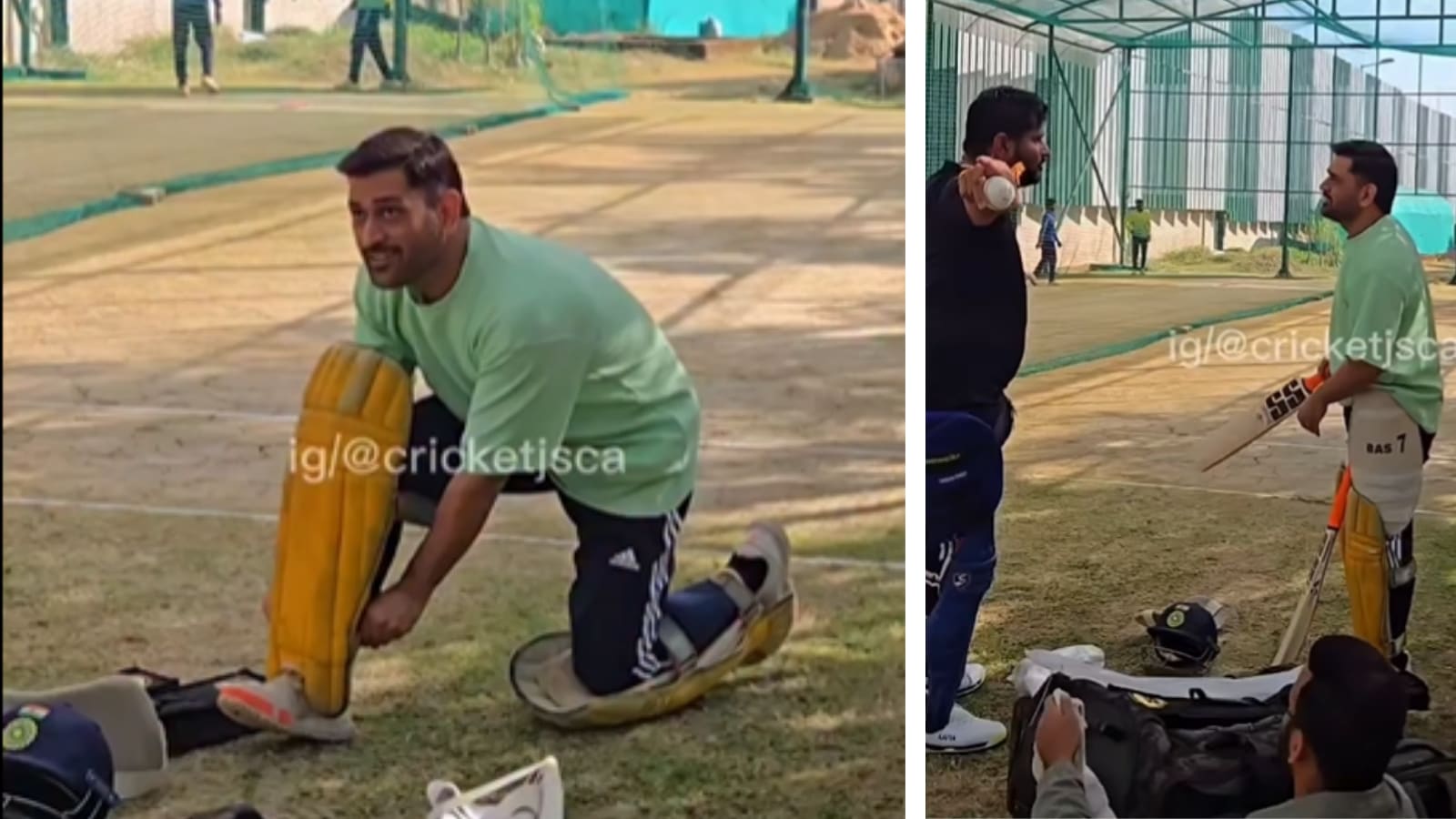 WATCH: MS Dhoni hits nets in Ranchi, begins training for IPL 2026