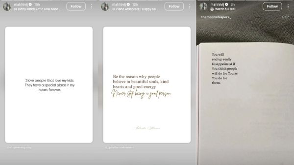 Mahhi Vij Instagram stories