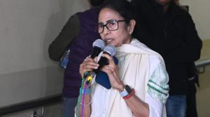 CM Mamata Banerjee at IPAC office at Godrej waterside , Saltlake sector V in Kolkata. (Express Photo by Partha Paul)