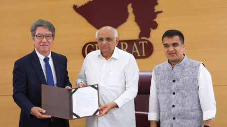 The handing-over ceremony of the investment letter was organised in Gandhinagar in the presence of Chief Minister Bhupendra Patel and Managing Director and CEO, Maruti Suzuki India Ltd, Hisashi Takeuchi.