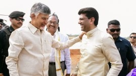 Andhra Pradesh CM N. Chandrababu Naidu arrives to participate in the 3rd World Telugu Conference