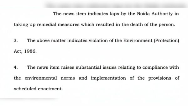 NGT said that the matter indicated violation of the Environment (Protection)Act, 1986.