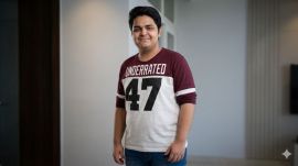 Yuvraj Mehta, 27, was returning home when his car plunged into the drain. (Express Photo, enhanced with AI)