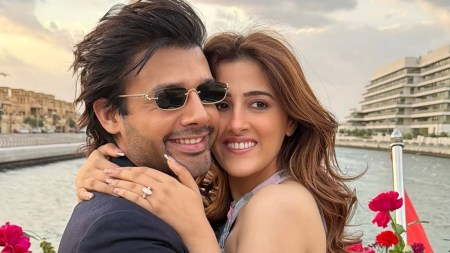 Nupur Sanon and Stebin Ben after their engagement