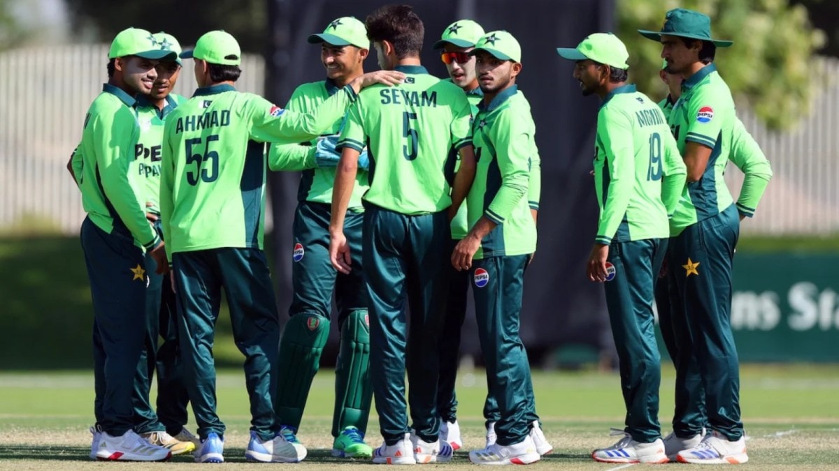 Pakistan U19 team celebrates victory