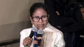 West Bengal Chief Minister Mamata Banerjee speaks to the media as she arrives at the IPAC Office, in Kolkata on Thursday. (ANI Video Grab)