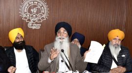 Shiromani Gurdwara Parbandhak Committee (SGPC) President Harjinder Singh Dhami (Express photo)