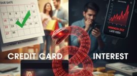 The most common trigger for interest is not paying the total outstanding amount by the due date.