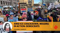 People participate in an anti-ICE rally Sunday, Jan. 25, 2026, in Minneapolis. (AP Photo)