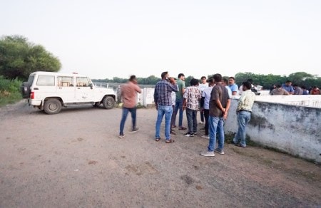 An area of Narmada Canal near Adalaj in Gandhinagar district where murder accused Vipul Parmar was allegedly killed in a police encounter