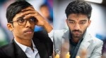 L-R: Praggnanandhaa and Gukesh in action during Tata Steel Masters 2026. (PHOTO: Tata Steel Masters/Lennart Ootes)