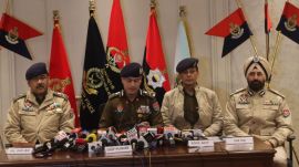 Punjab DGP announcing Operation Prahar