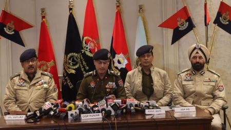 Punjab DGP announcing Operation Prahar