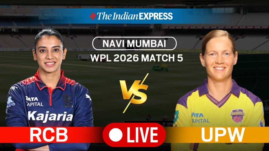 RCB vs UPW Live Score, IPL 2026: Royal Challengers Bengaluru meet UP Warriorz in Match 5 today.