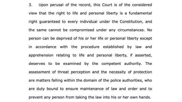 Rajasthan High Court ruling on couple's plea 