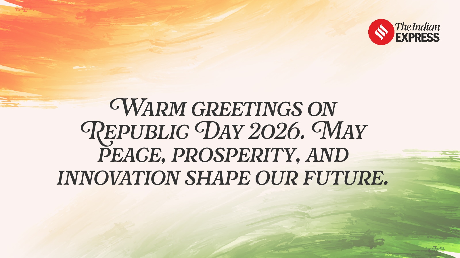 Greetings on Republic Day 2026. Let us celebrate the strength of our Constitution and democracy.