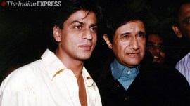 Shah Rukh Khan with Dev Anand