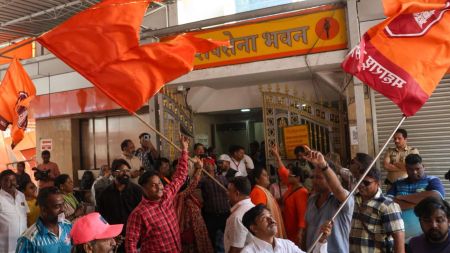 Shiv Sena celebrating bmc win