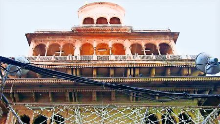 Shri Banke Bihari Temple Corridor in Vrindavan