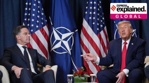 US President Donald Trump, right, meets with NATO Secretary General Mark Rutte on the sidelines of the Annual Meeting of the World Economic Forum in Davos, Switzerland, Jan. 21, 2026.