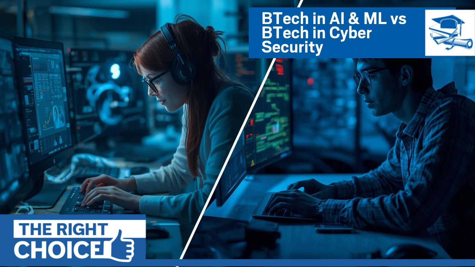 BTech in AI & ML vs BTech in Cyber Security: Which specialisation offers career stability in India?