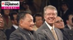 Chinese Vice Premier Deng Xiaoping (left) and US President Jimmy Carter during the signing ceremony to normalise US-China ties, in 1979.