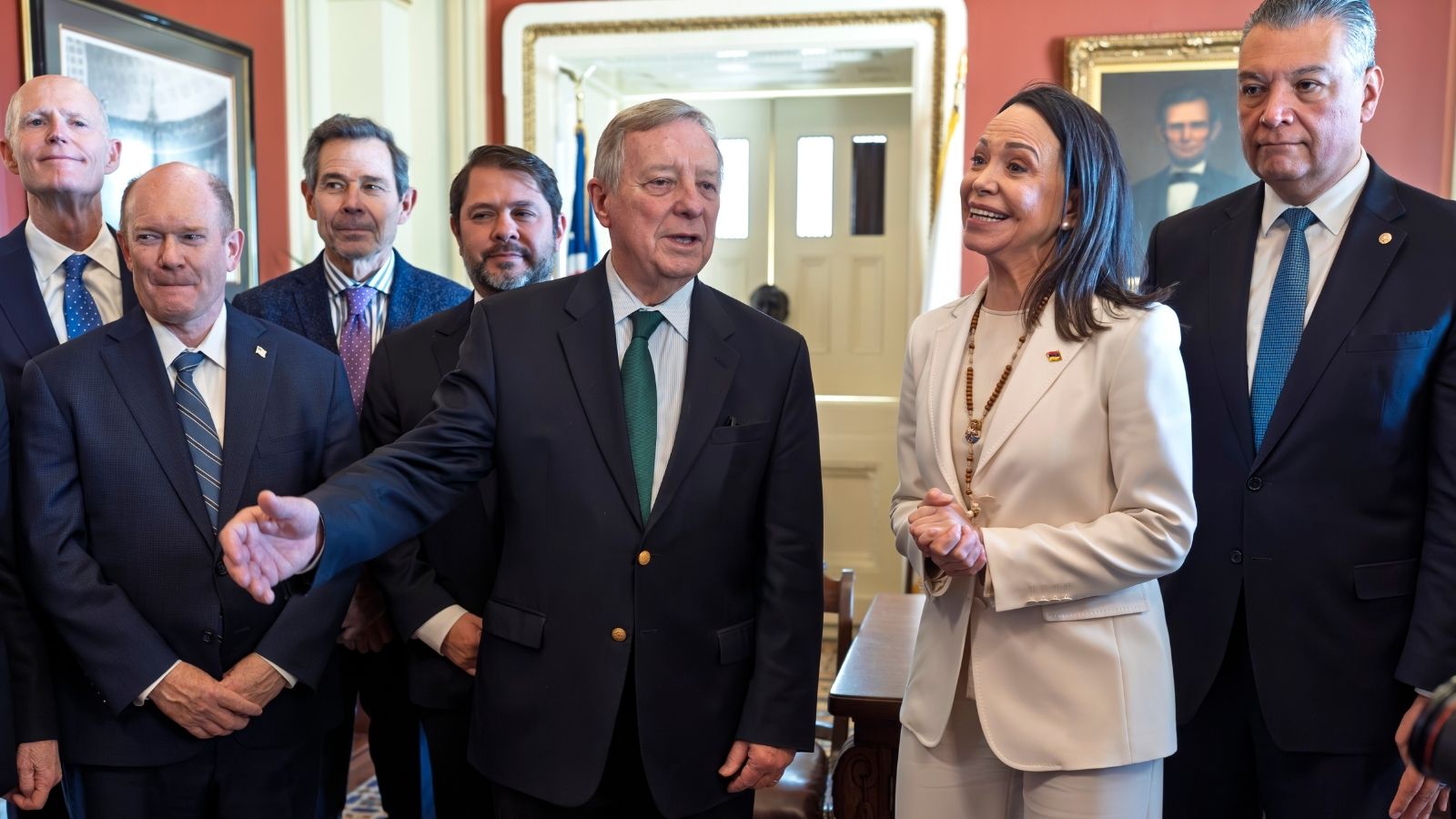 Venezuela’s Machado says she presented her Nobel Peace Prize to Donald Trump during their meeting