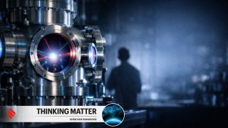 Bose–Einstein condensate: Close-up of a stainless-steel vacuum chamber in an ultracold-atom lab.