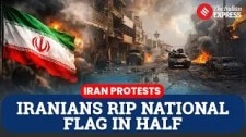 WATCH | Chaos in Iran: Protesters Tear National Flag Amid Soaring Prices