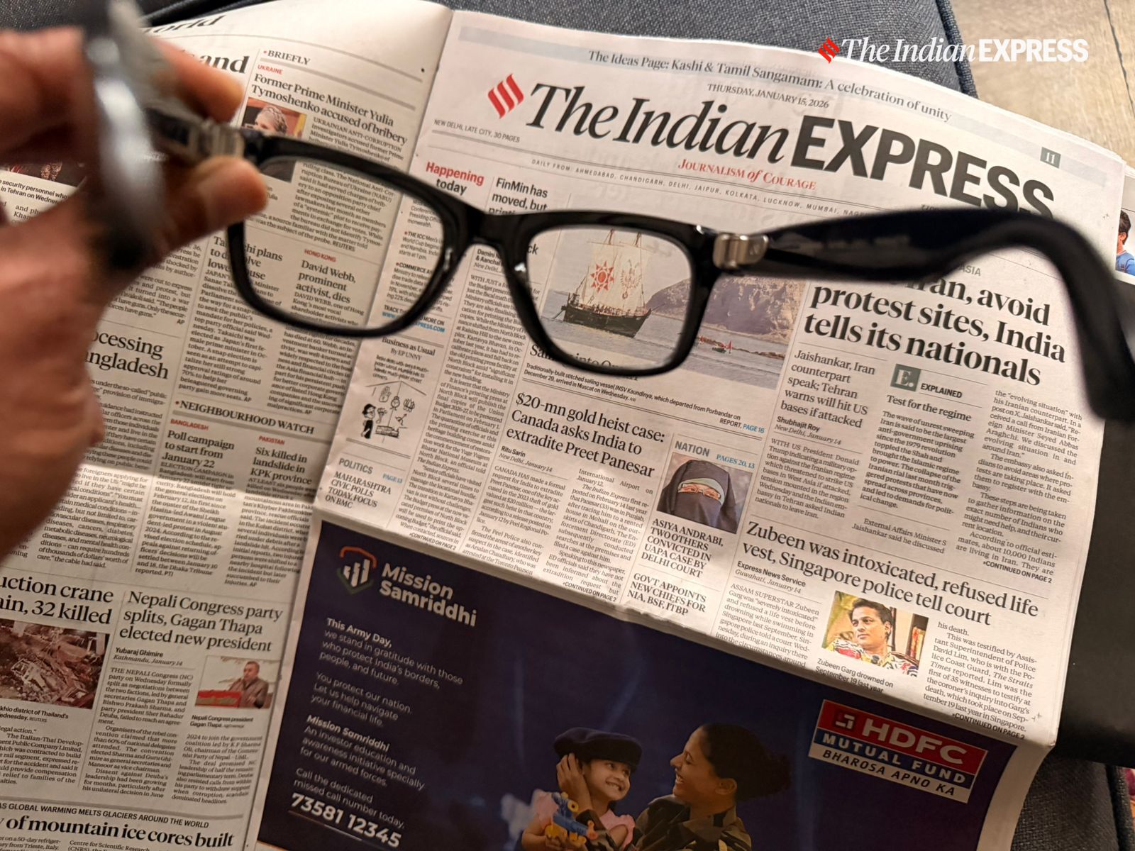 It can even read out articles from the newspaper, though with a bit of nudging. For people with disabilities, these glasses can be a great aid.(Image: The Indian Express/ Nandagopal Rajan)