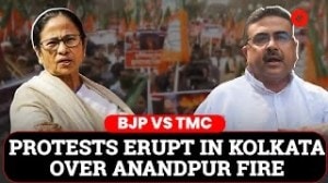 Anandpur Fire Row: BJP Takes To Streets In Kolkata, Targets Mamata Govt