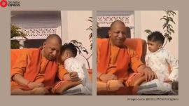 Yogi Adityanath with toddler