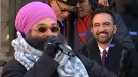 Zohran Mamdani NYC inaugration Punjabi music