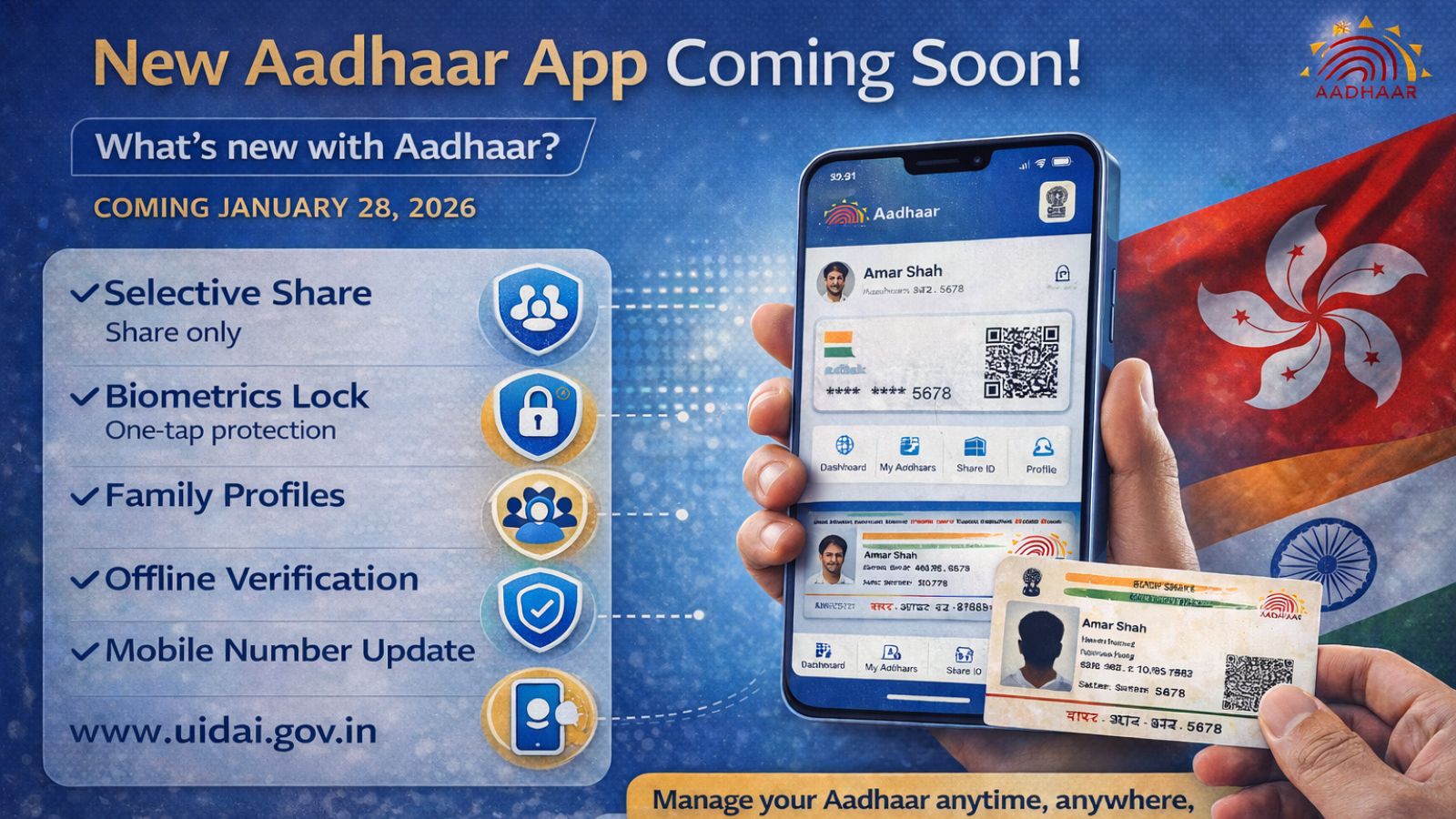 Aadhaar's new app will be make sharing contact details digitally possible.