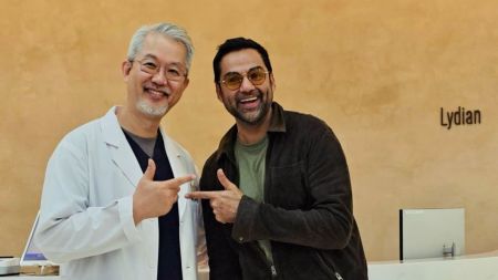 Abhay Deol (right) talked about meeting Dr Abraham An, one of Korea’s leading experts in regenerative medicine and aesthetic surgery. (Credit: abhaydeol)