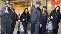 Abhishek Bachchan twins in black with Aishwarya Rai, Aaradhya