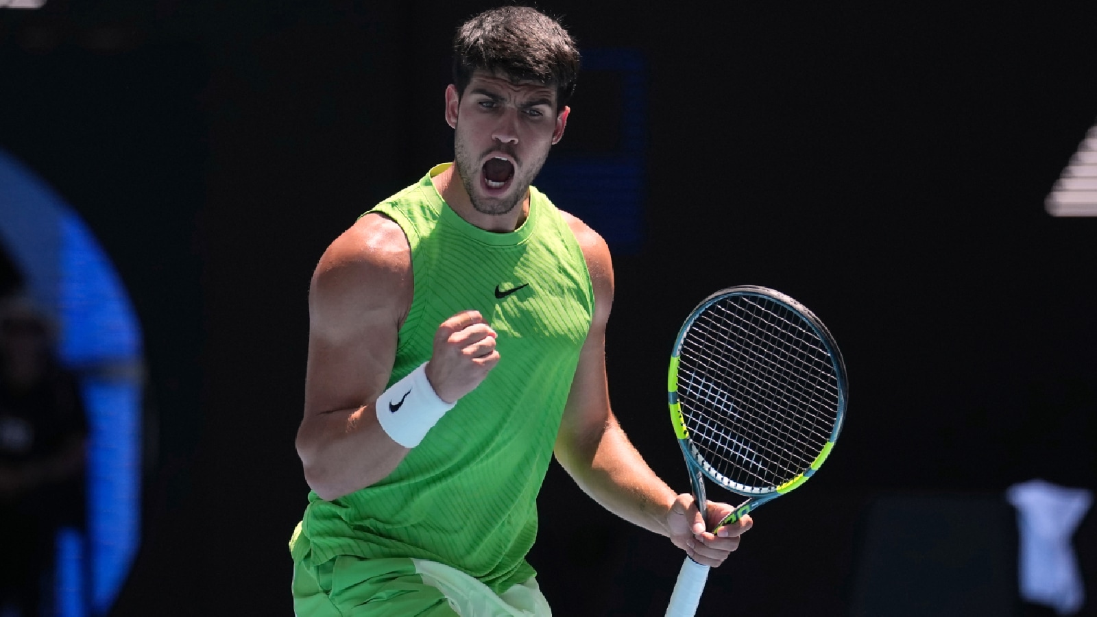 Carlos Alcaraz will be the first man to play 14 Grand Slam quarter-finals before turning 23 at the Australian Open this week. (AP Photo)
