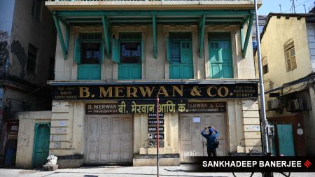 A view of B Merwan & Co. that has been closed since January 1, is seen at Grant Road in Mumbai on January 19, 2026.