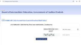 The direct link to download the hall ticket is available at bie.ap.gov.in
