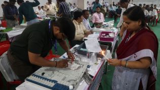 EVM machines are being sealed at Ghatkopar Election office facility this Thursday morning ahead of the BMC polls on January 15 (Express Photo by Amit Chakravarty)