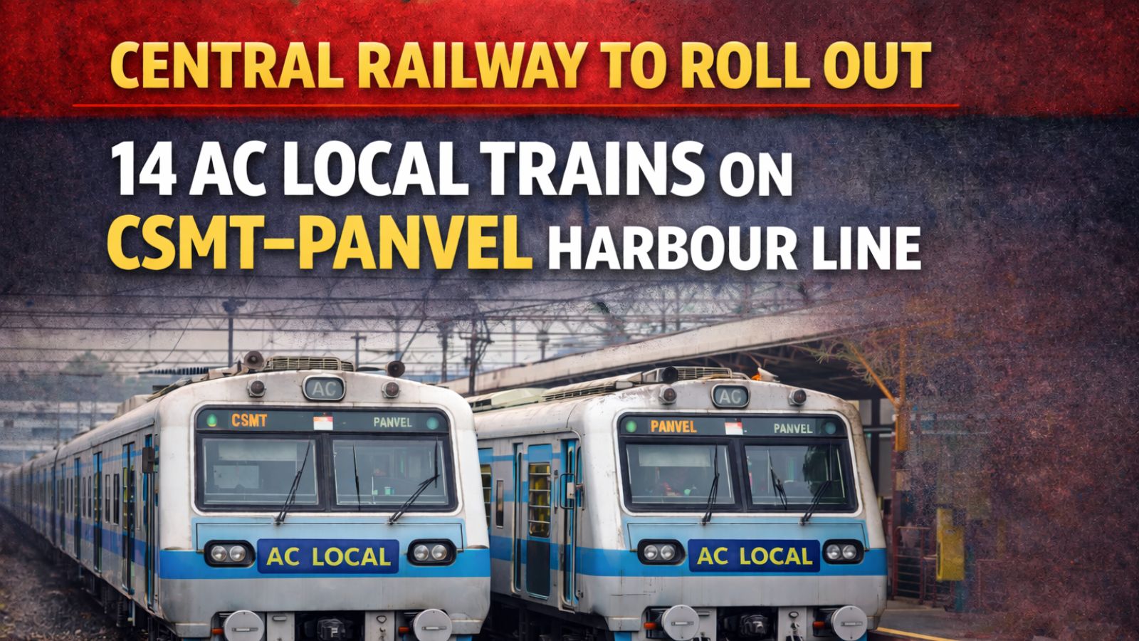 Mumbai Suburban rail network: Central Railway to roll out 14 AC local trains on CSMT-Panvel Harbour Line | check date, timings
