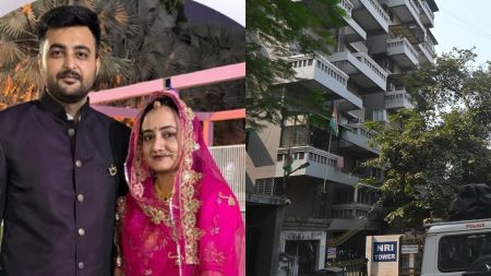 The incident took place between 11:30 pm and 12 am on Wednesday night, at the couple's apartment on the fifth floor of NRI Tower, sources said.