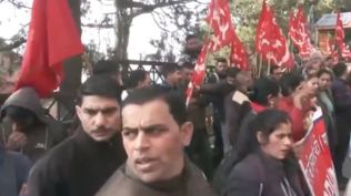 CPI(M) staged a protest over the death of a college student in Dharamshala under suspicious circumstances.