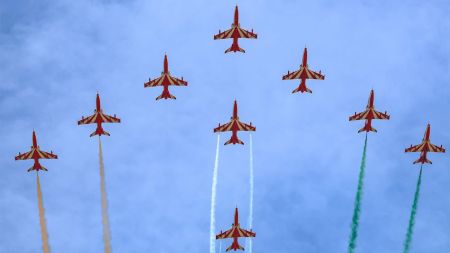 Aircrafts flying picture for Air Force Station Pune hosting the 10th Defence Forces Veterans Day on January 14.