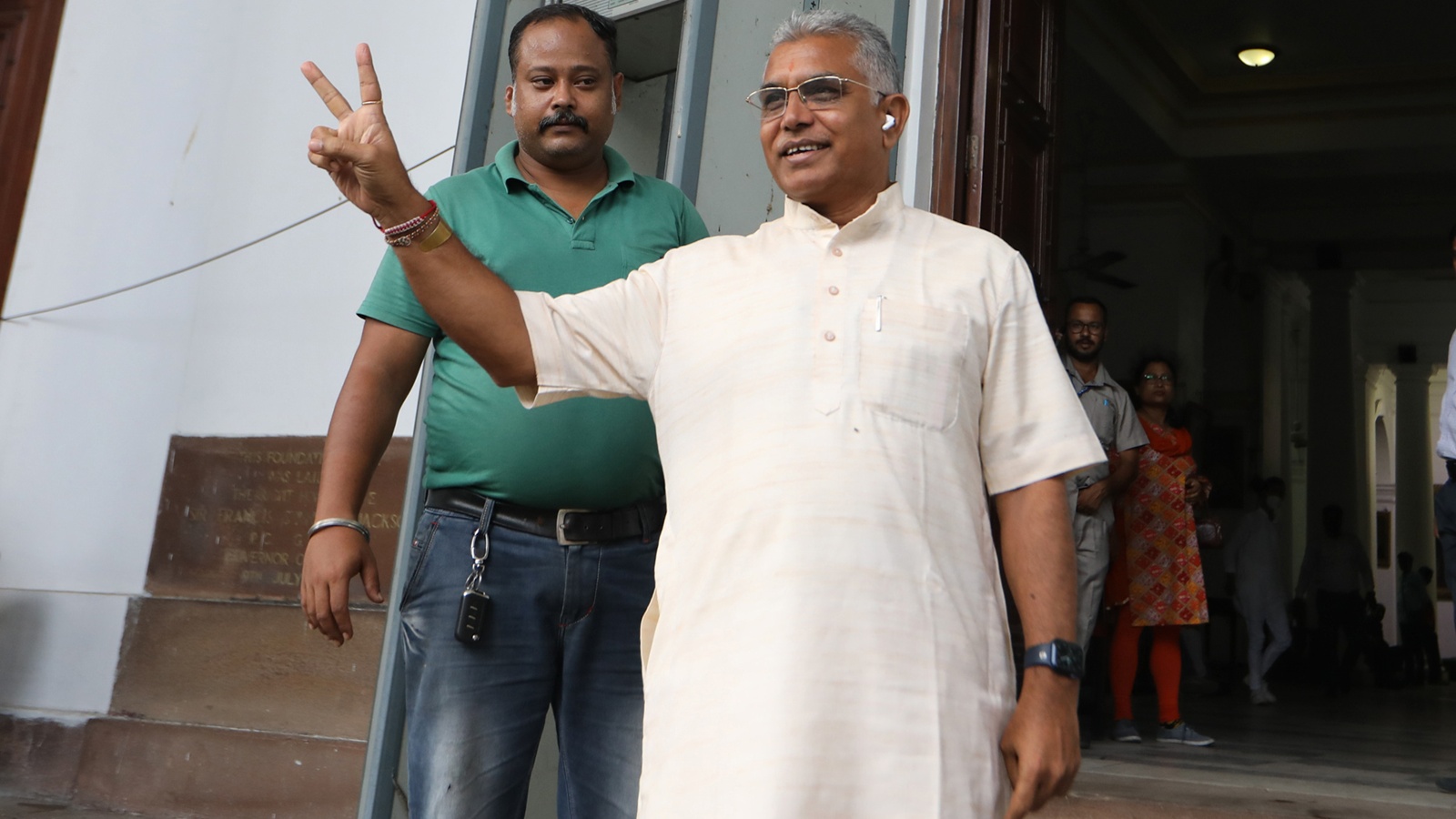 Dilip Ghosh meets PM Modi at airport