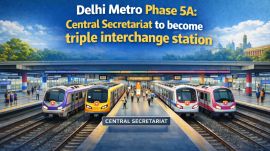 Central Secretariat to link three metro lines under Phase 5A (Image generated using AI)